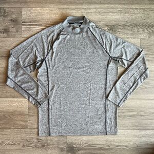 Everlast Everdri Men’s Long Sleeve Lightweight Athletic Shirt High Neck Gray MED